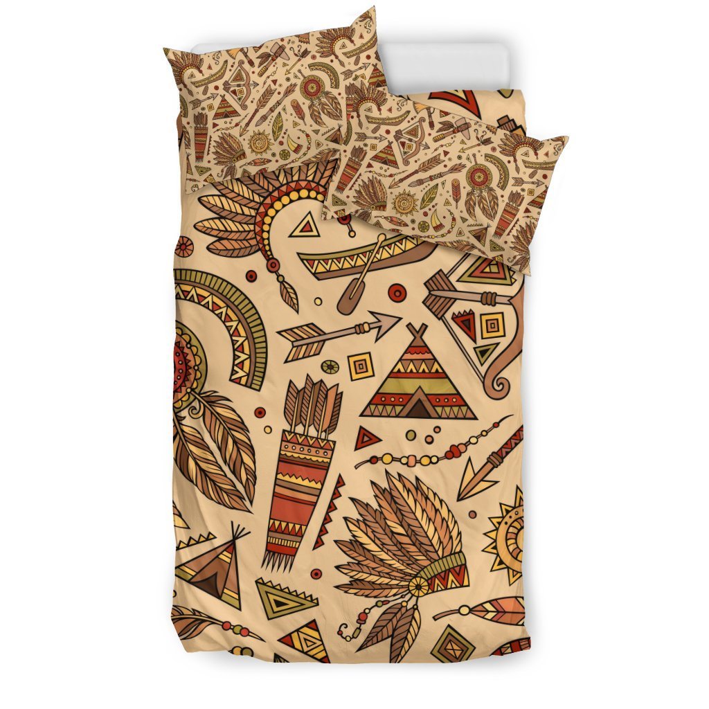 Navajo Tribal Aztec Native Indians American Print Duvet Cover Bedding Set-grizzshop
