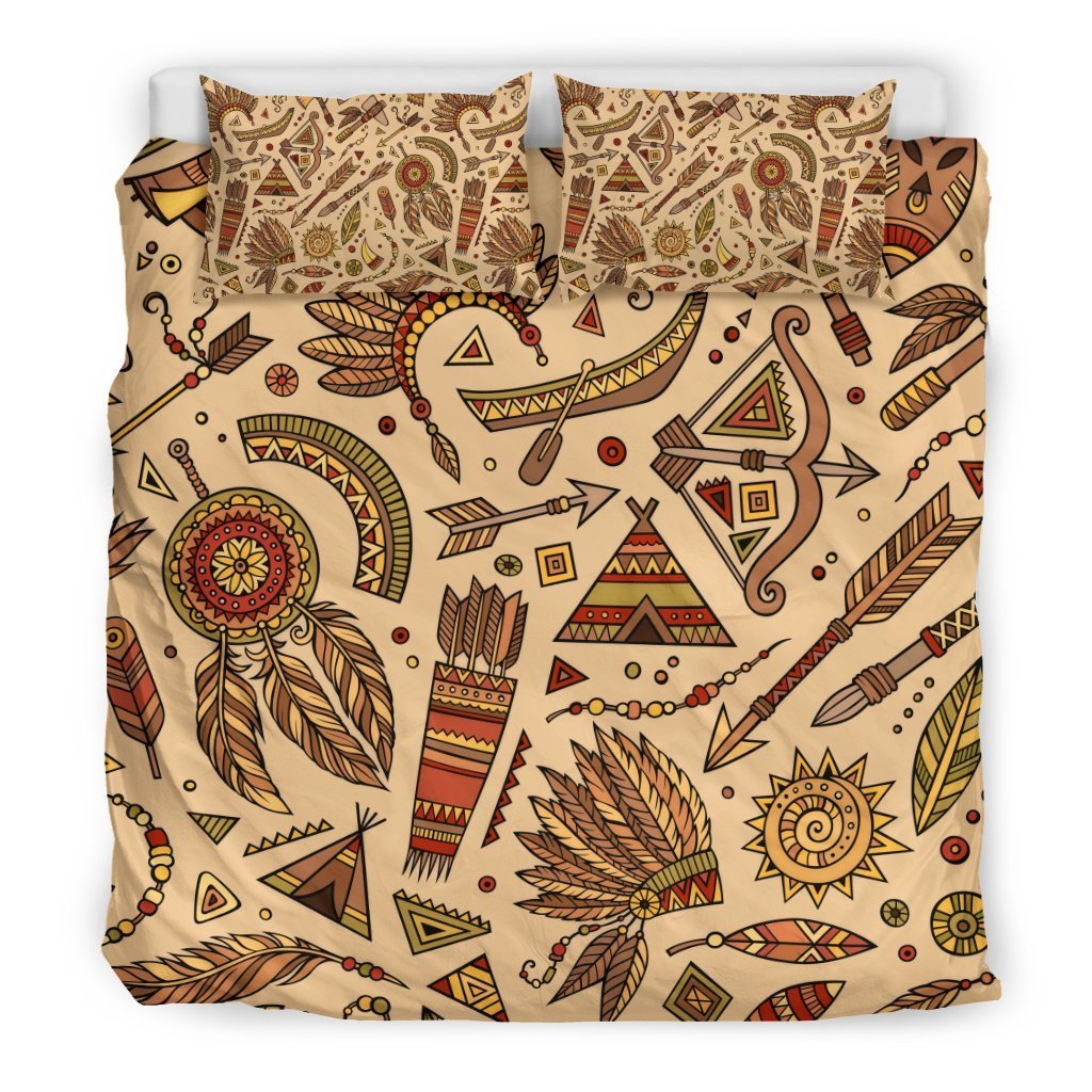 Navajo Tribal Aztec Native Indians American Print Duvet Cover Bedding Set-grizzshop