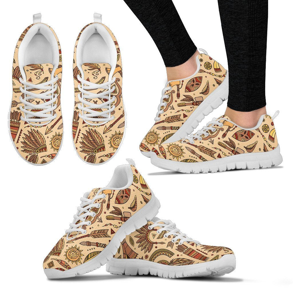 Navajo Tribal Aztec Native Indians American Print Women Shoes Sneakers-grizzshop