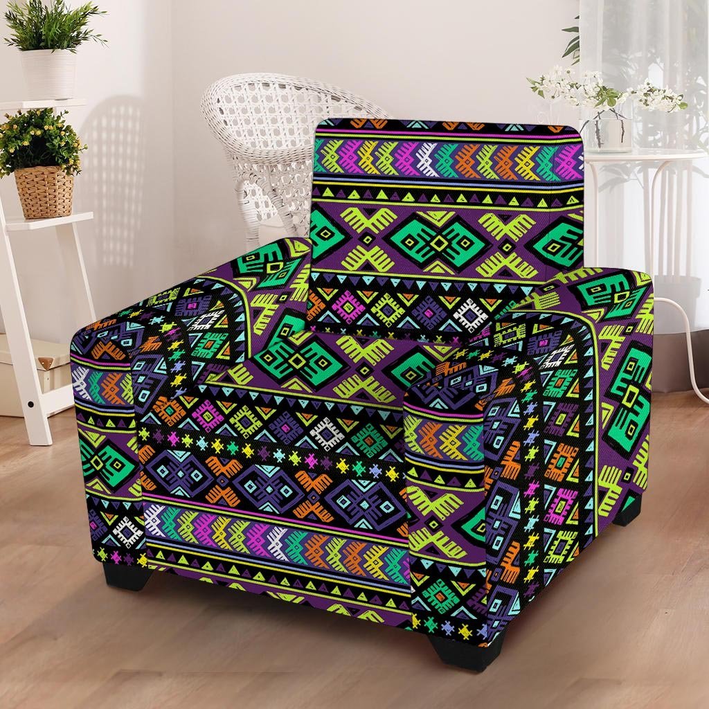 Navojo Aztec Print Armchair Cover-grizzshop