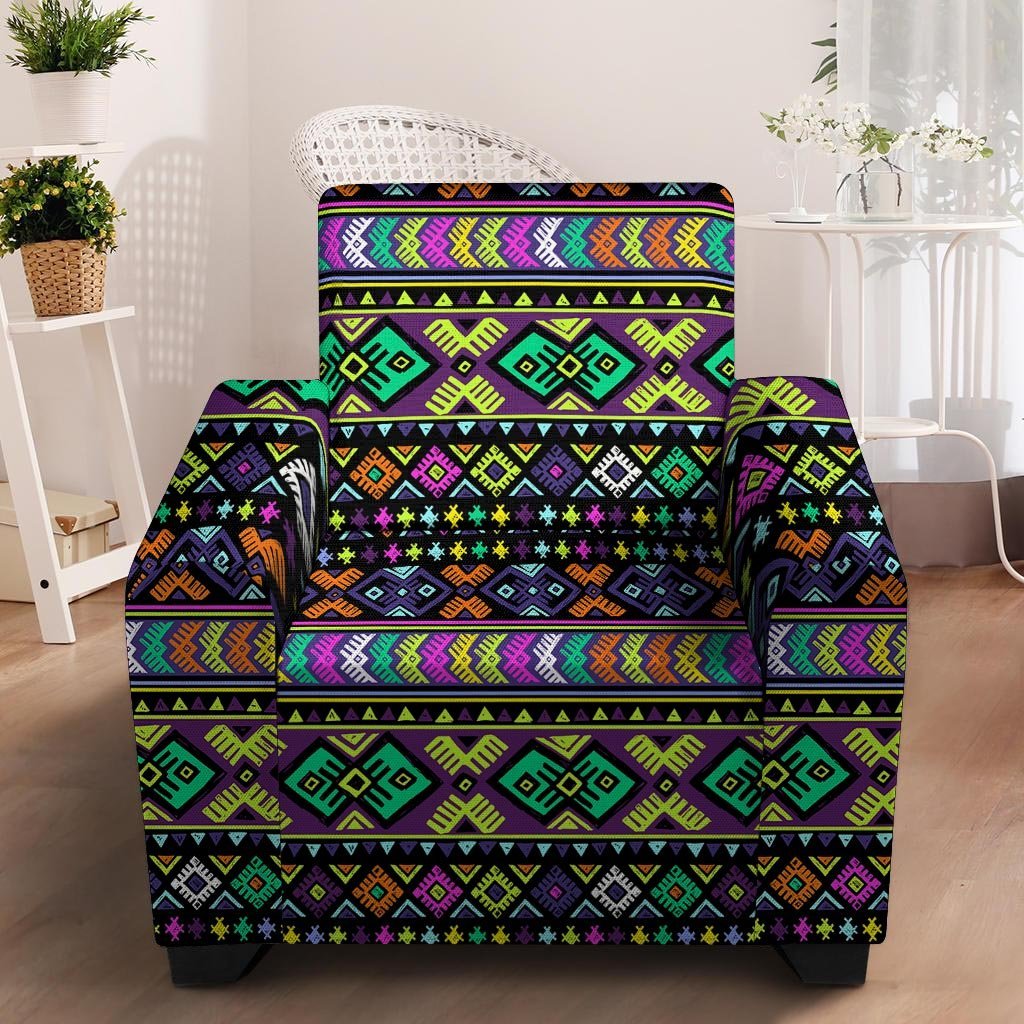 Navojo Aztec Print Armchair Cover-grizzshop