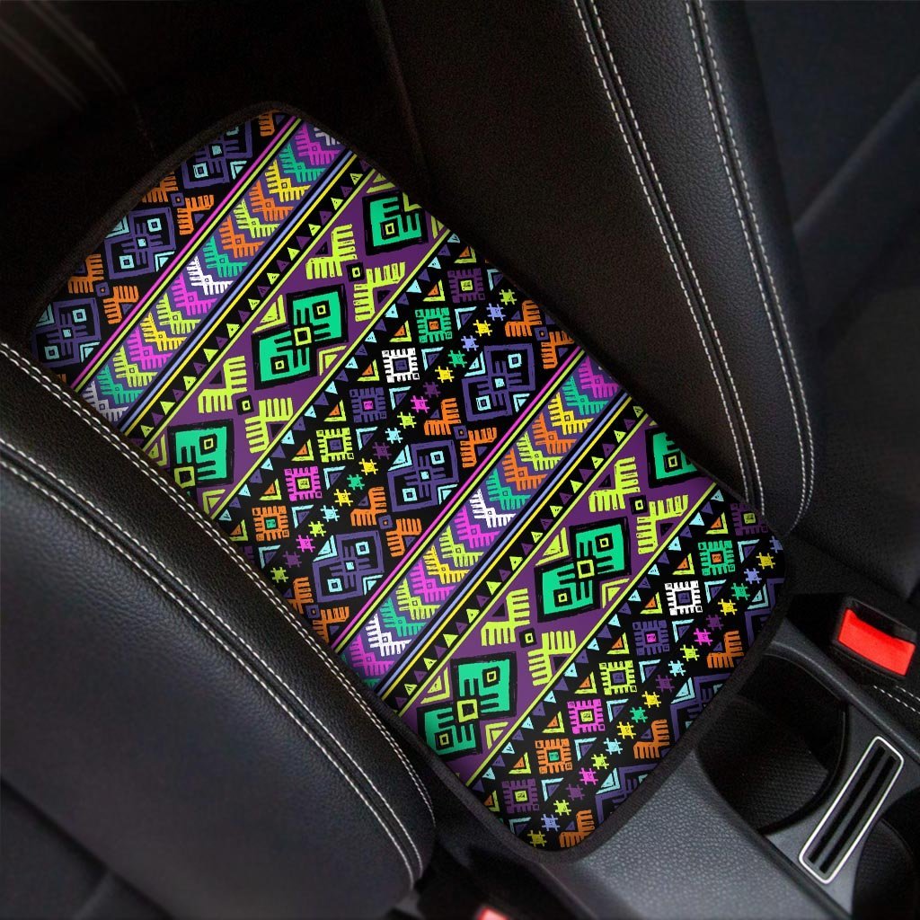 Navojo Aztec Print Car Console Cover-grizzshop