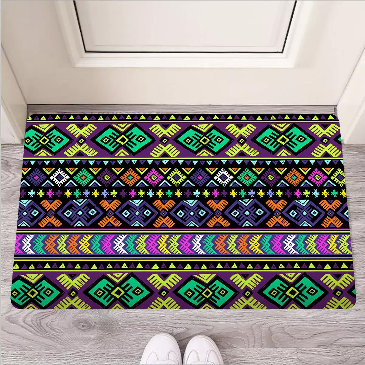 Navojo Aztec Print Door Mat-grizzshop