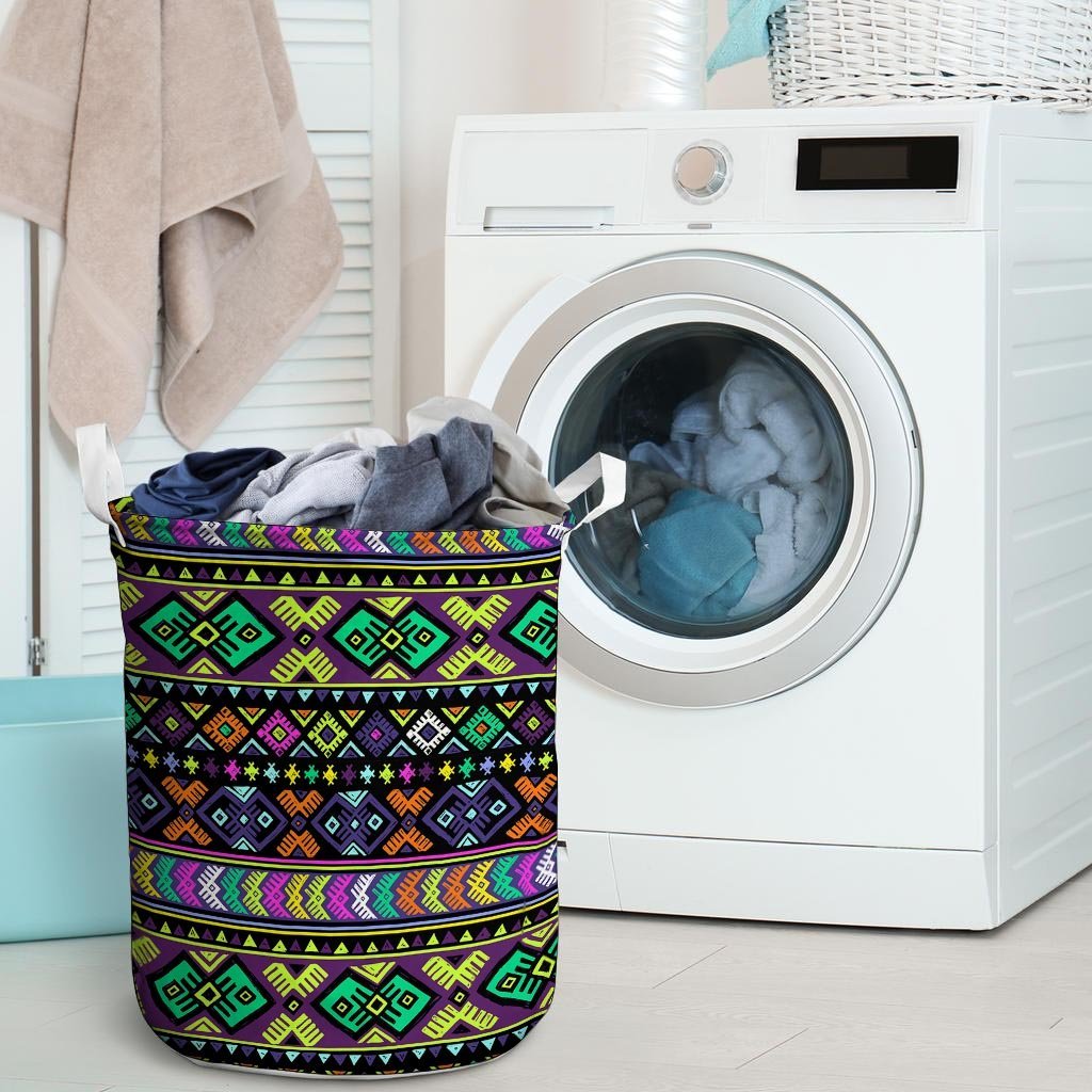 Navojo Aztec Print Laundry Basket-grizzshop