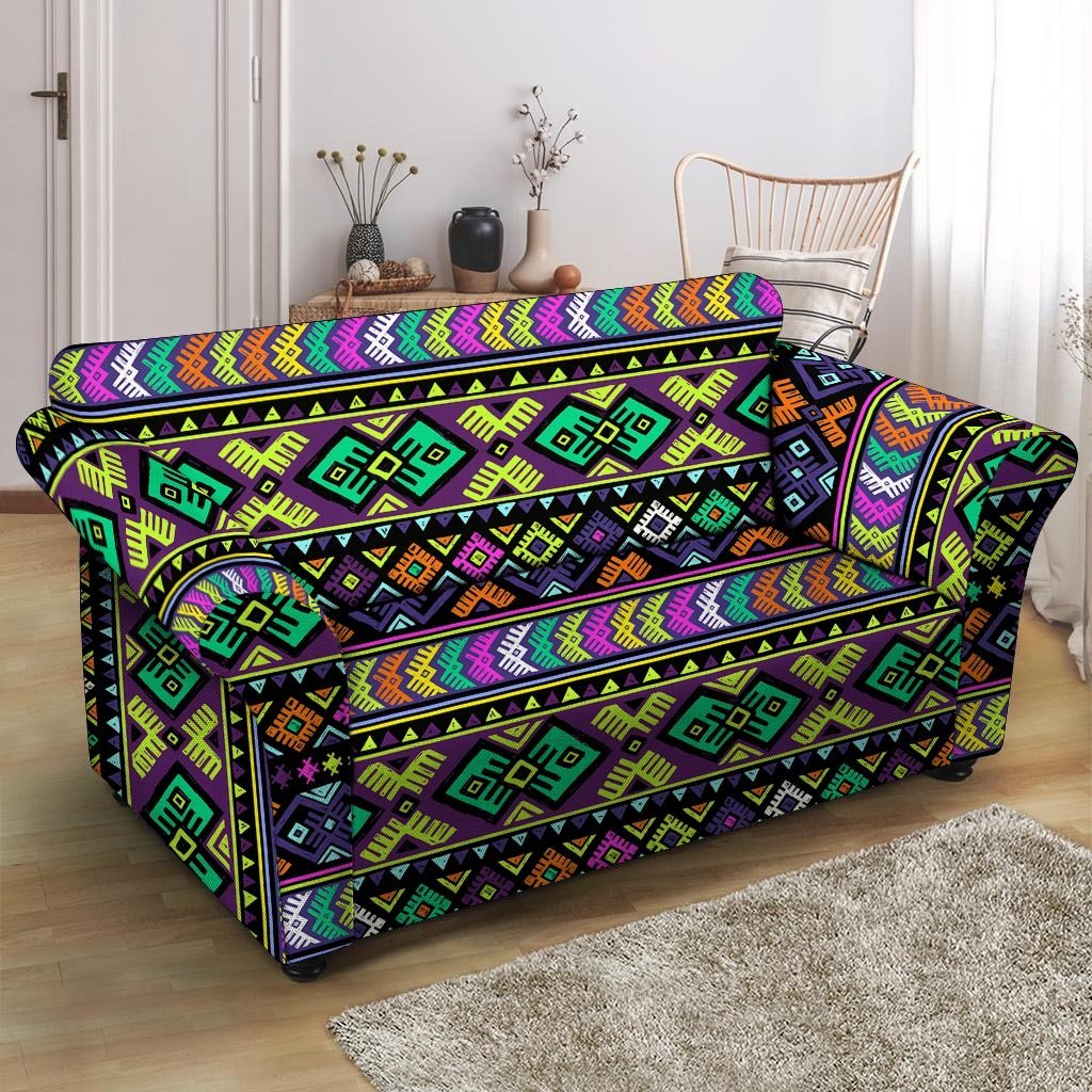 Navojo Aztec Print Loveseat Cover-grizzshop