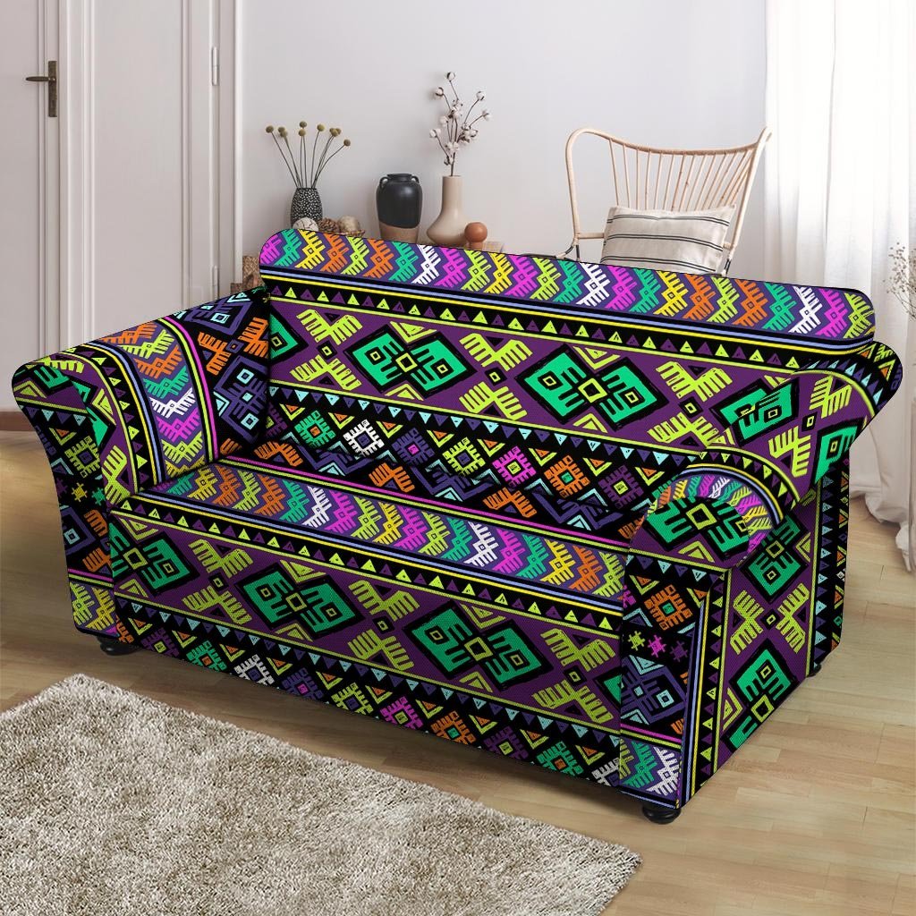 Navojo Aztec Print Loveseat Cover-grizzshop