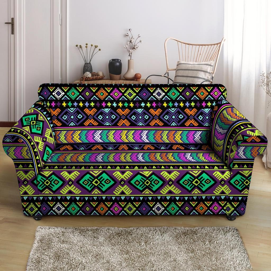 Navojo Aztec Print Loveseat Cover-grizzshop