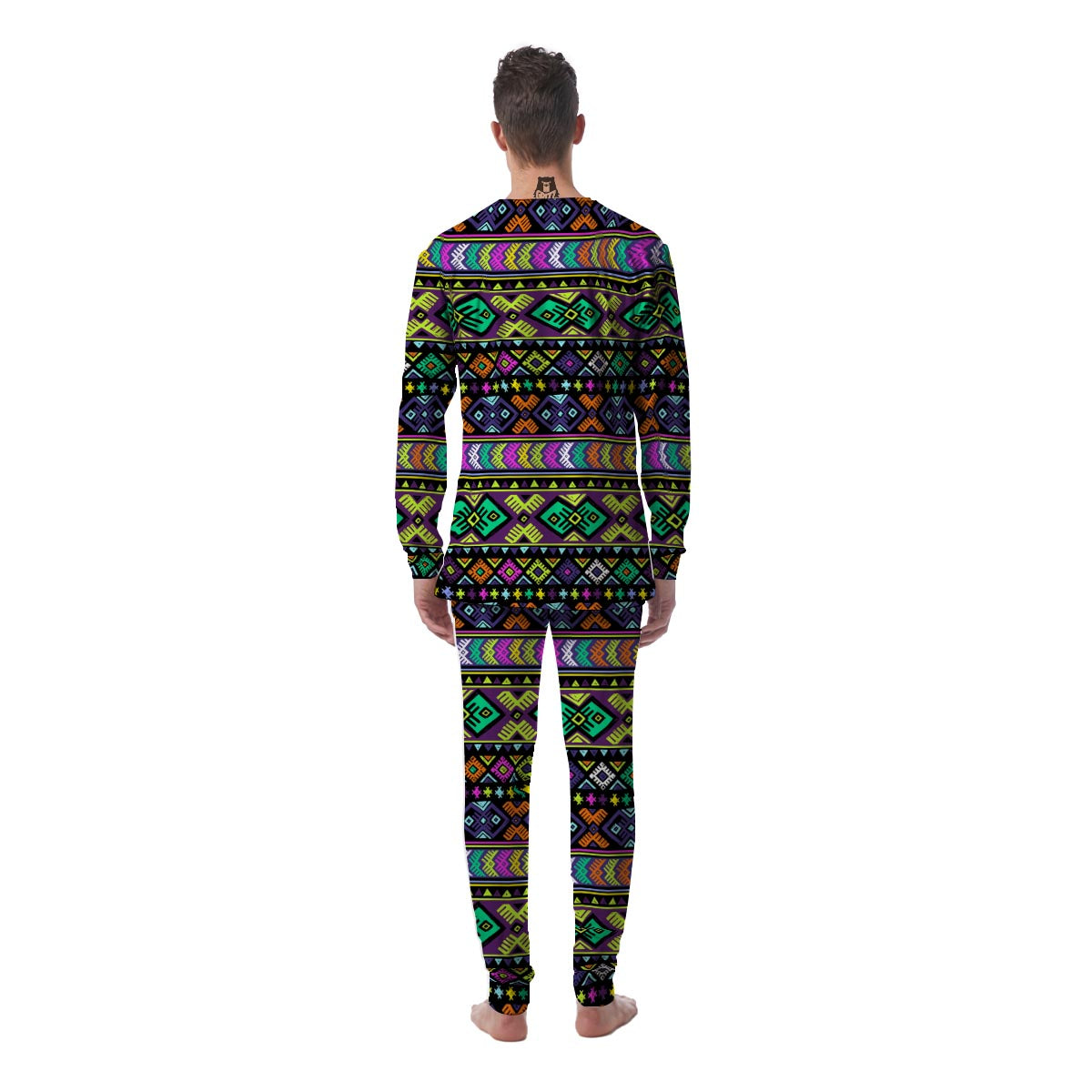 Navojo Aztec Print Men's Pajamas-grizzshop