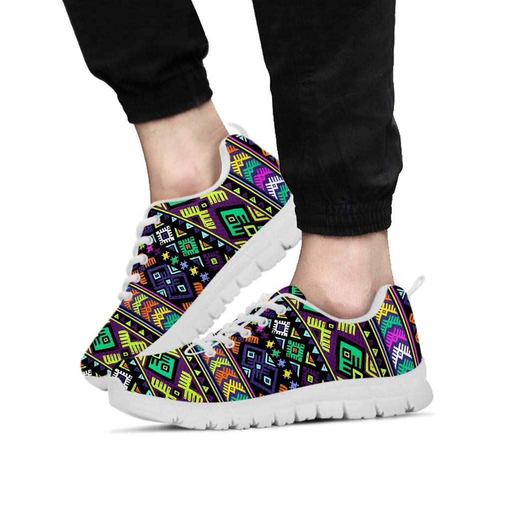 Navojo Aztec Print Men's Sneakers-grizzshop