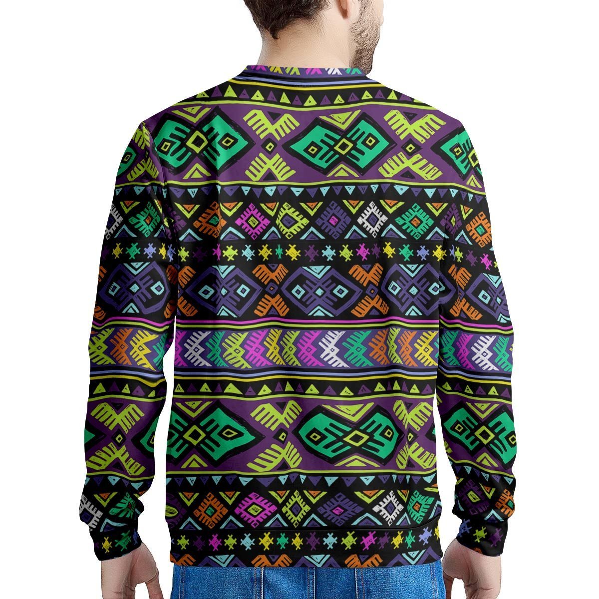 Navojo Aztec Print Men's Sweatshirt-grizzshop