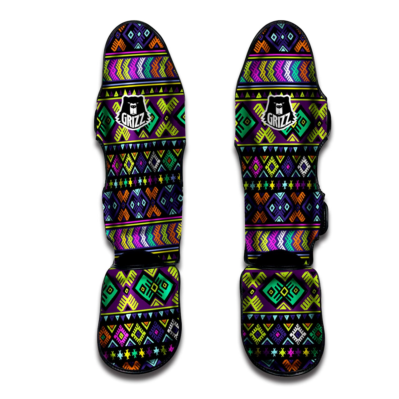 Navojo Aztec Print Muay Thai Shin Guard-grizzshop