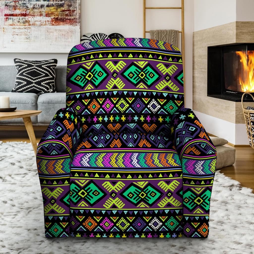 Navojo Aztec Print Recliner Cover-grizzshop