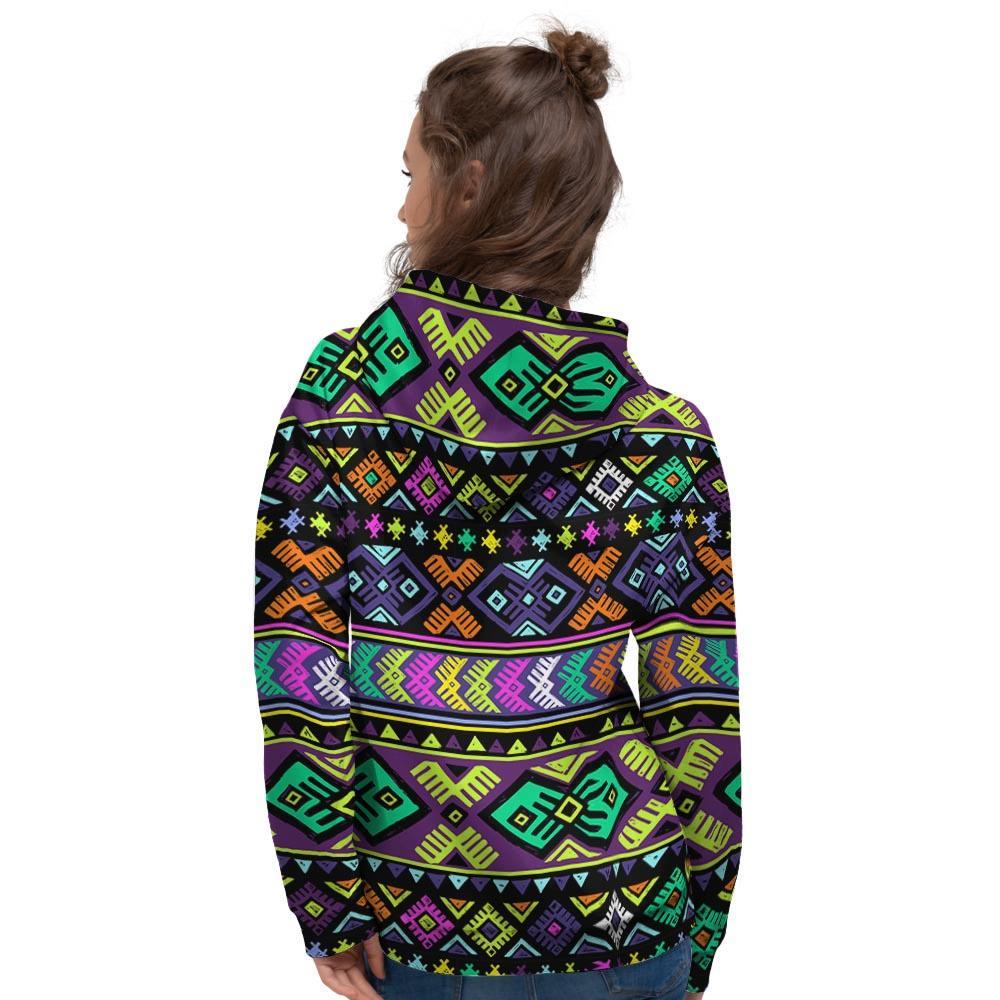 Navojo Aztec Print Women's Hoodie-grizzshop