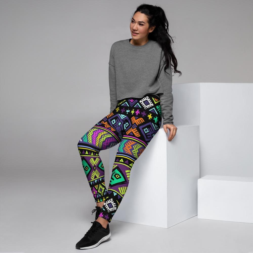 Navojo Aztec Print Women's Joggers-grizzshop