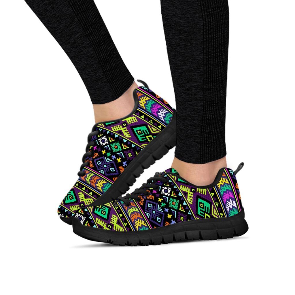 Navojo Aztec Print Women's Sneakers-grizzshop