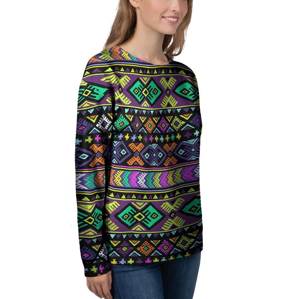 Navojo Aztec Print Women's Sweatshirt-grizzshop