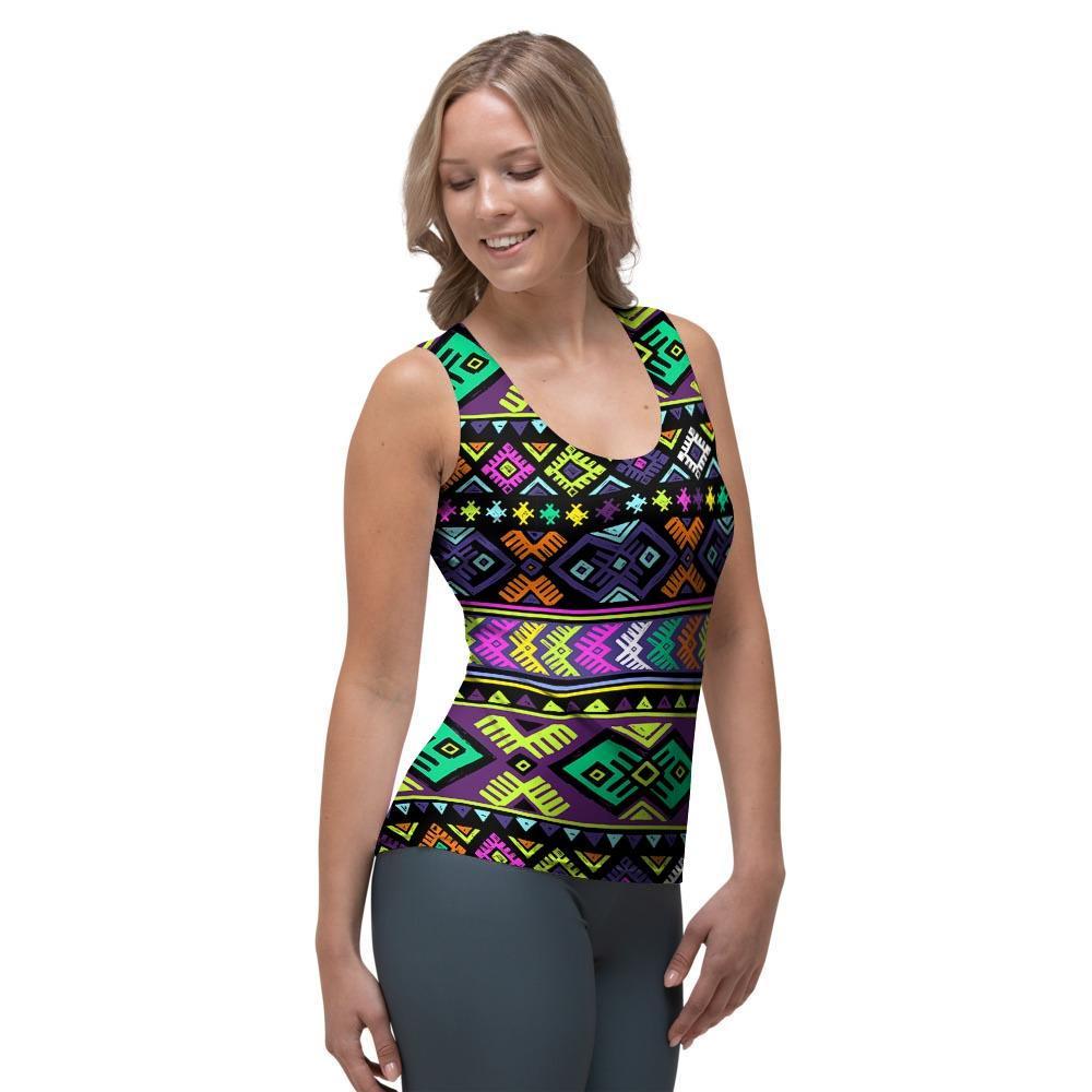 Navojo Aztec Print Women's Tank Top-grizzshop