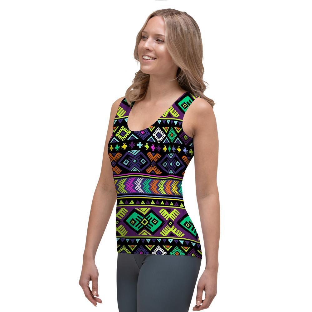 Navojo Aztec Print Women's Tank Top-grizzshop