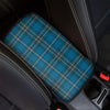 Navy Blue Plaid Tartan Car Console Cover-grizzshop