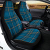 Navy Blue Plaid Tartan Car Seat Covers-grizzshop