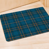 Navy Blue Plaid Tartan Door Mat-grizzshop