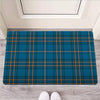 Navy Blue Plaid Tartan Door Mat-grizzshop