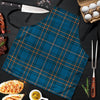 Navy Blue Plaid Tartan Men's Apron-grizzshop