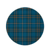 Navy Blue Plaid Tartan Round Rug-grizzshop