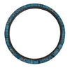 Navy Blue Plaid Tartan Steering Wheel Cover-grizzshop