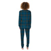 Navy Blue Plaid Tartan Women's Pajamas-grizzshop