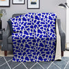 Navy Cow Print Pattern Blanket-grizzshop