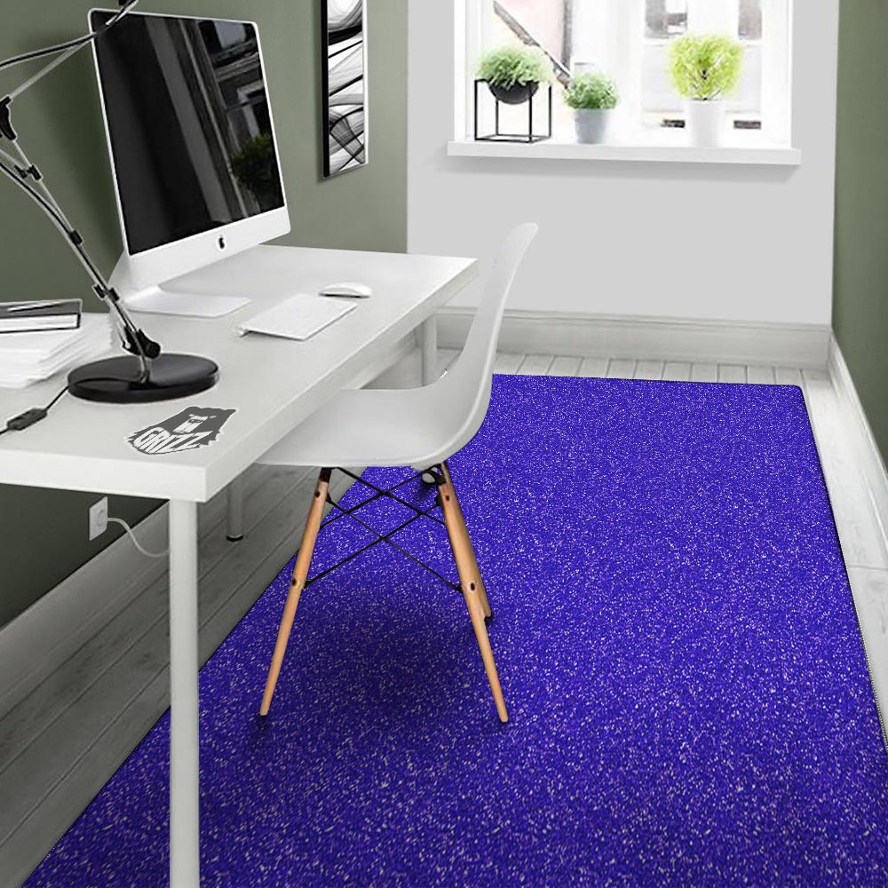 Navy Glitter Texture Print Floor Mat-grizzshop