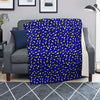 Navy Leopard Print Pattern Blanket-grizzshop