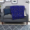 Navy Leopard Print Pattern Blanket-grizzshop