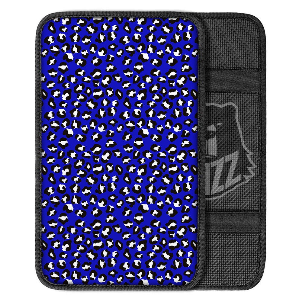 Navy Leopard Print Pattern Car Center Console Cover-grizzshop
