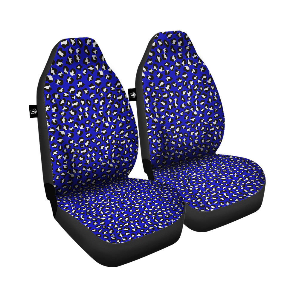 Navy Leopard Print Pattern Car Seat Covers-grizzshop