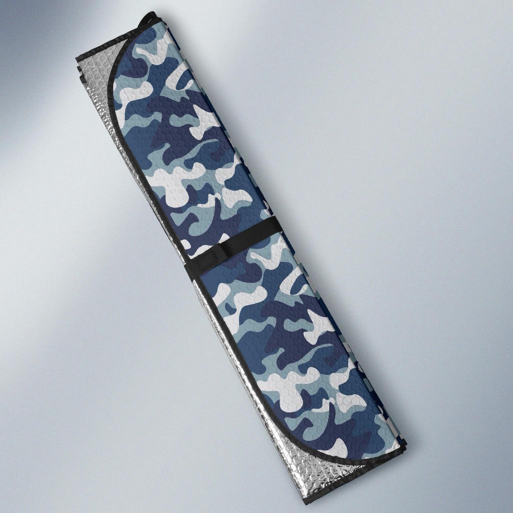Navy Military Camouflage Camo Pattern Print Car Sun Shade-grizzshop