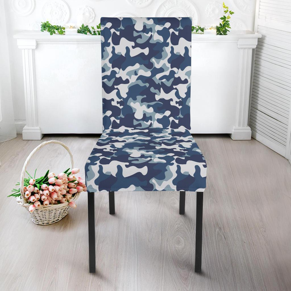 Navy Military Camouflage Camo Pattern Print Chair Cover-grizzshop