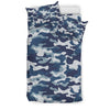 Navy Military Camouflage Camo Pattern Print Duvet Cover Bedding Set-grizzshop