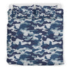 Navy Military Camouflage Camo Pattern Print Duvet Cover Bedding Set-grizzshop