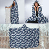 Navy Military Camouflage Camo Pattern Print Hooded Blanket-grizzshop