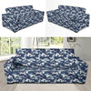 Navy Military Camouflage Camo Pattern Print Sofa Covers-grizzshop