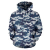 Navy Military Camouflage Camo Pattern Print Women Men Pullover Hoodie-grizzshop