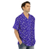 Navy Paisley Bandana Print Men’s Hawaiian Shirt-grizzshop