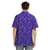 Navy Paisley Bandana Print Men’s Hawaiian Shirt-grizzshop