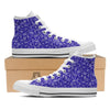 Navy Paisley Bandana Print White High Top Shoes-grizzshop