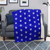 Navy Paw Print Blanket-grizzshop