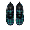 Navy Plaid And Blue Green Print Pattern Black Sneaker-grizzshop