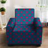 Navy Polka Dot Armchair Cover-grizzshop