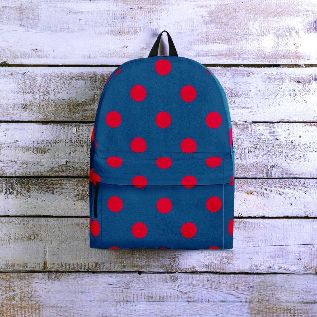 Navy Polka Dot Backpack-grizzshop